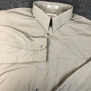 Van Heusen Mens Wrinkle Free Poplin Dress Shirt Large Long Sleeve Button Down